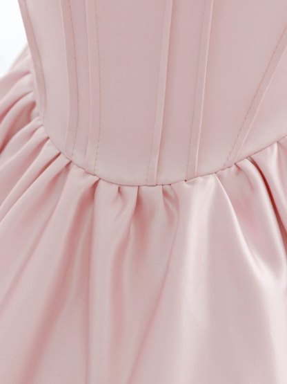 Chemical Fiber Blend Bow Sleeveless Short Dresses - image 7