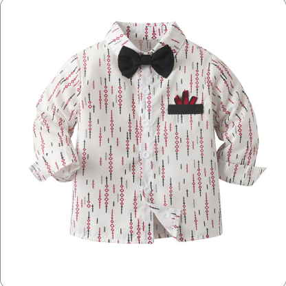 Cotton Bow Overalls Long Sleeve Regular 3-piece Formal Suit - image 5