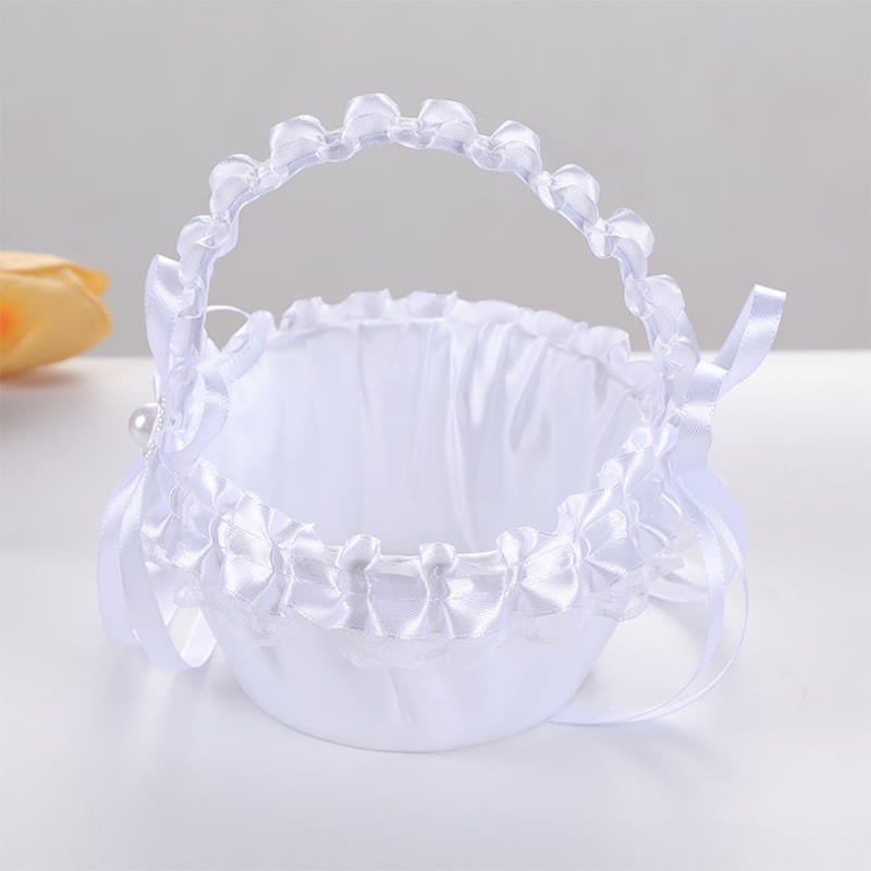 Solid Stitching Lace Flower Basket - image 5