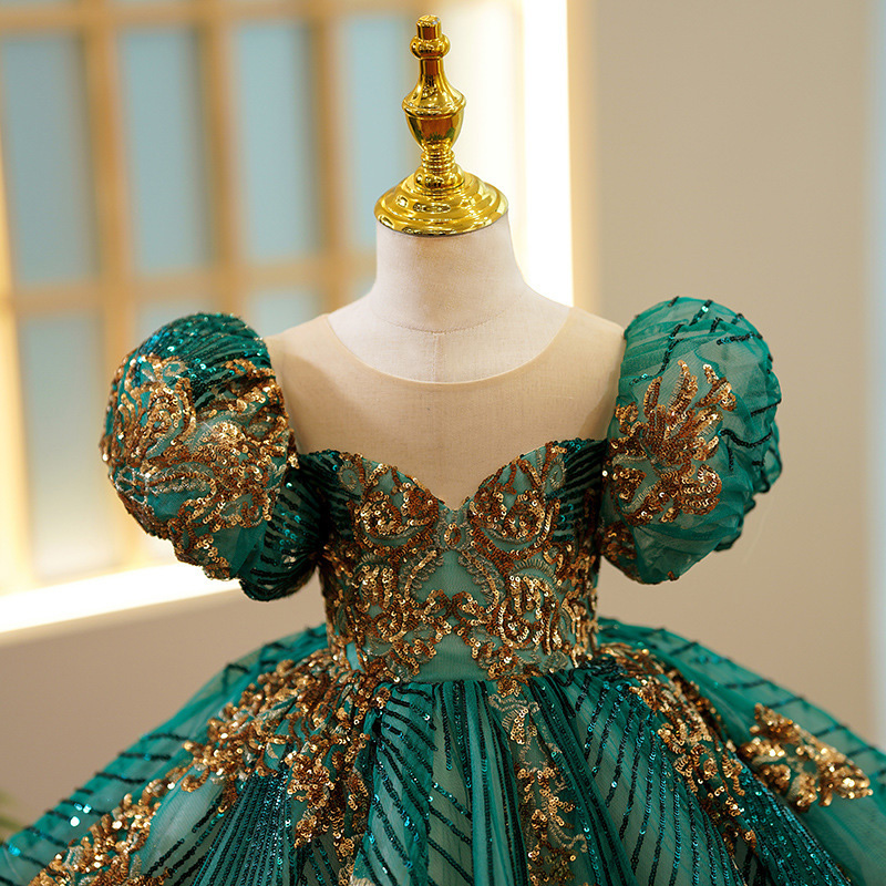 Glitter Sequins Short Sleeve Midi Dresses - image 4