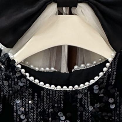 Pleuche Split Joint Long Sleeve Midi Dresses - image 5