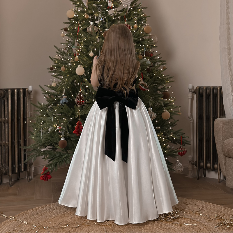 Satin Bow Sleeveless Maxi Dresses - image 21