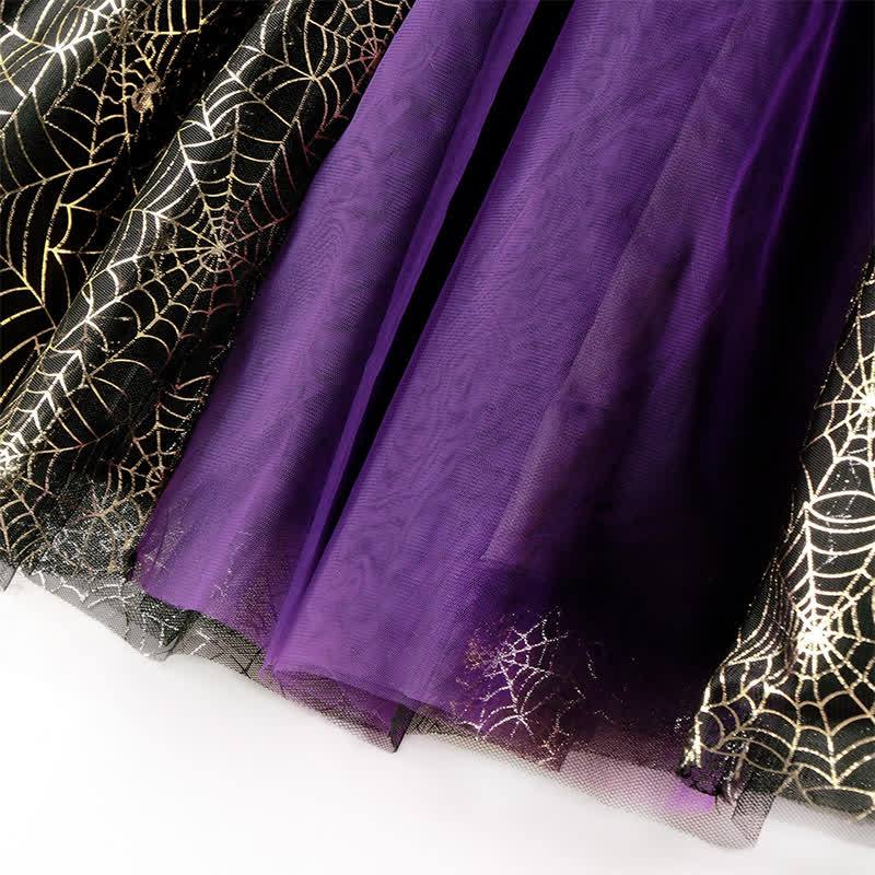 Satin Halloween Painting Maxi Dresses - image 15