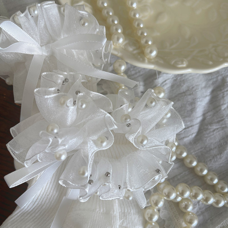 Polka Dots With Pearls Socks - image 3