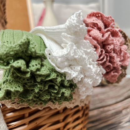 Solid Braided Design Socks - image 4