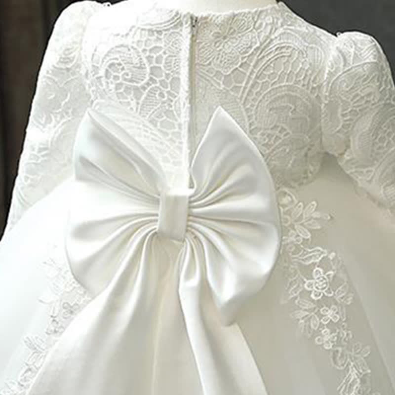 Mesh Applique Long Sleeve Midi Dresses - image 5