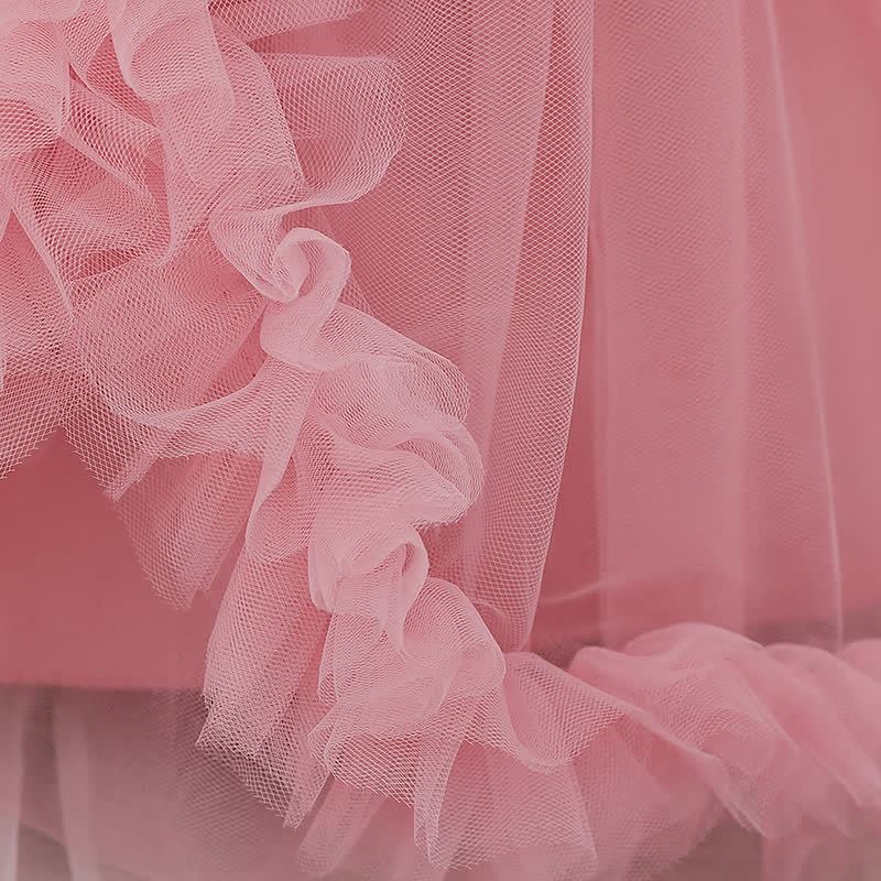 Mesh Rosette Maxi Dresses - image 8