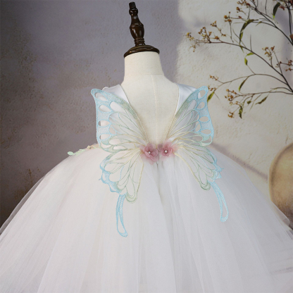 Mesh Rosette Sleeveless Mid-long Dresses - image 4