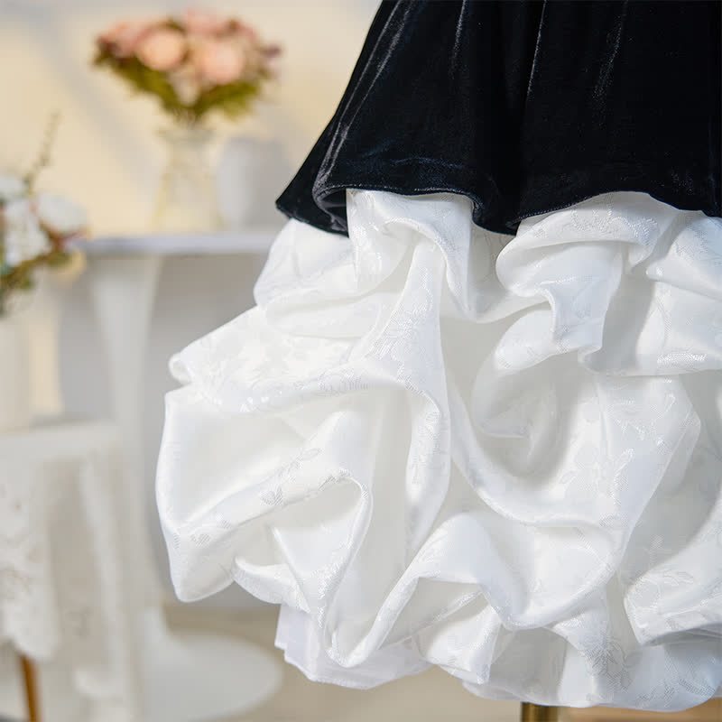 [Archive Sale] Velvet Folds Bow Sleeveless Mid-long Dresses - image 5