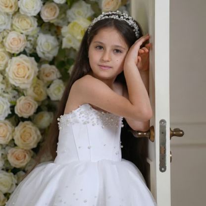 Satin Pearl Sleeveless Short Dresses - image 5