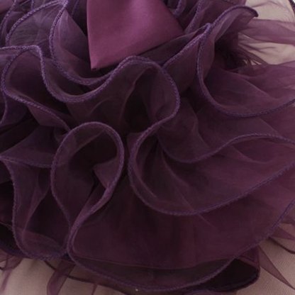 Mesh Folds Bow Sleeveless Midi Dresses - image 15