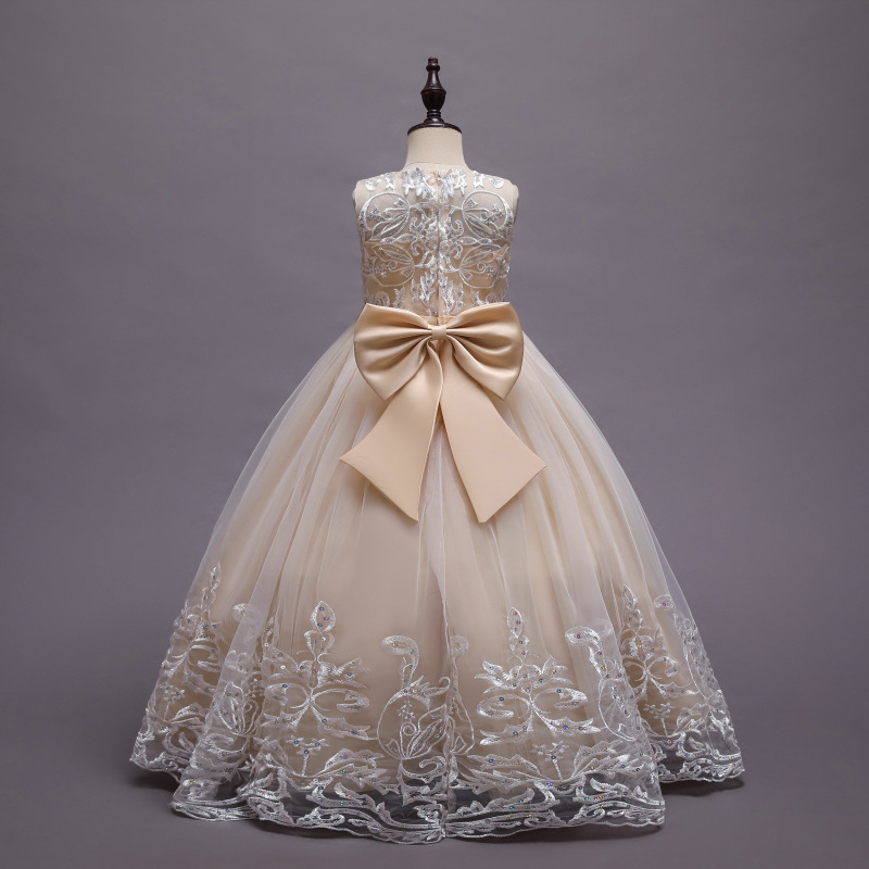 Mesh Lace Bow Lace Sleeveless Long Dresses - image 32