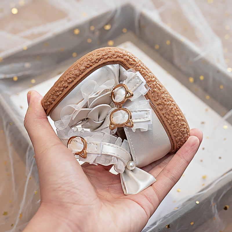 Solid Bow Pearl Open Toe Sandals - image 19