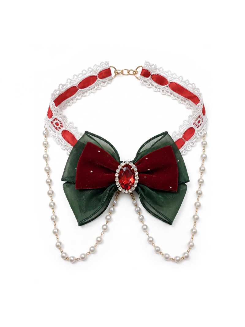 Organza Bow Sleeveless Short Dresses - Necklace - 150cm - image 16
