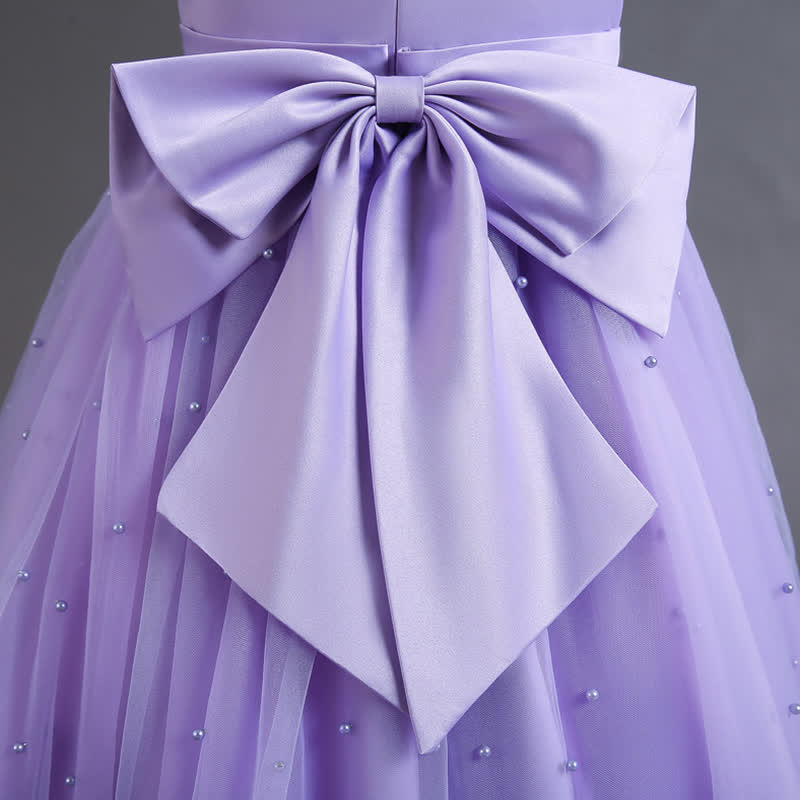 [Archive Sale] Satin Imitation Pearls Sleeveless Maxi Dresses - image 5