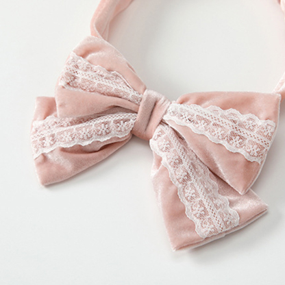 [Archive Sale] Velvet Bow Long Sleeve Regular Bodysuit - image 7