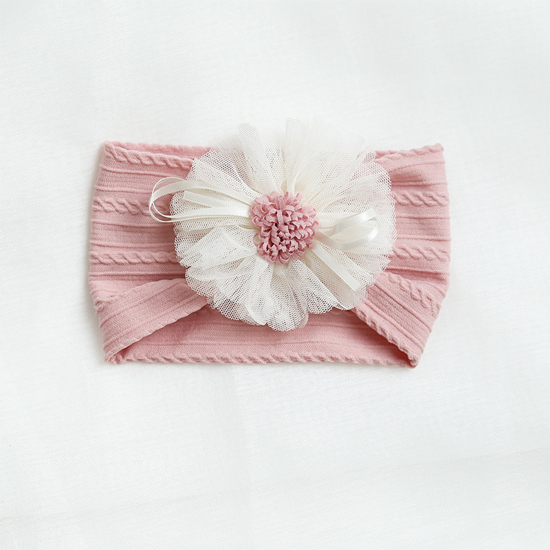 Color-block With Bow Hairband - Pink-Beige - image 9