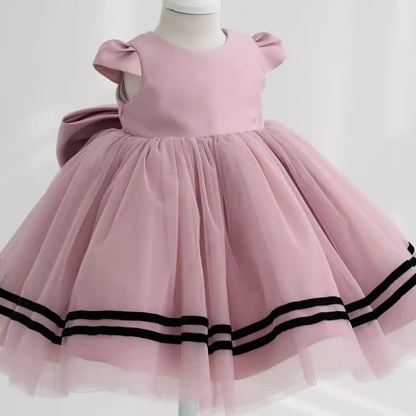 Mesh Bow Cap Sleeve Midi Dresses - image 9