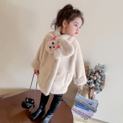 Faux Fur Fur Collar Long Sleeve Regular Outerwears - image 21