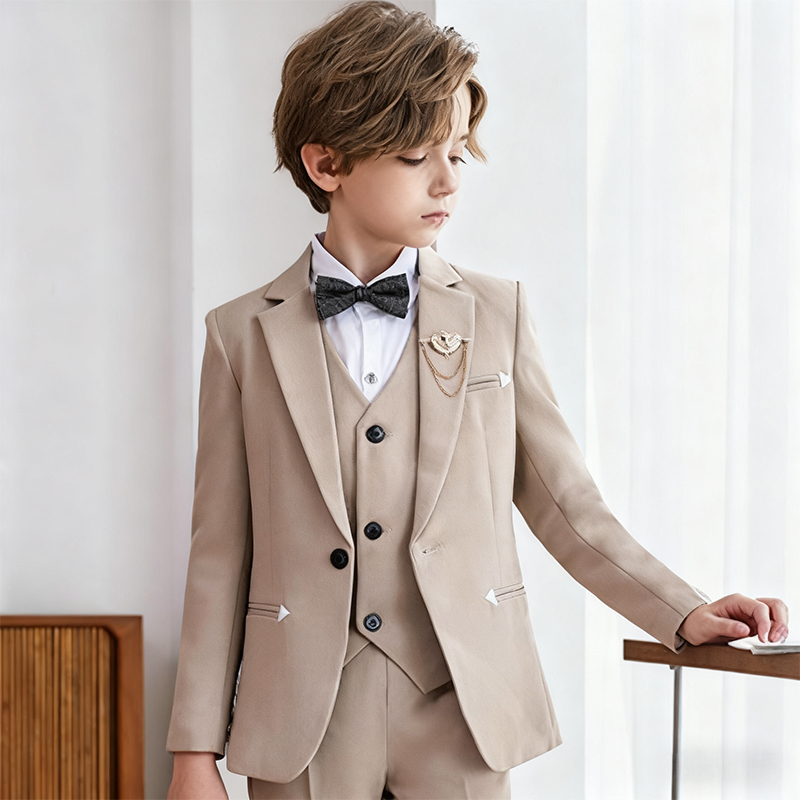 [Archive Sale] Chemical Fiber Blend Bow Long Sleeve Regular Five-piece Formal Suit - image 3