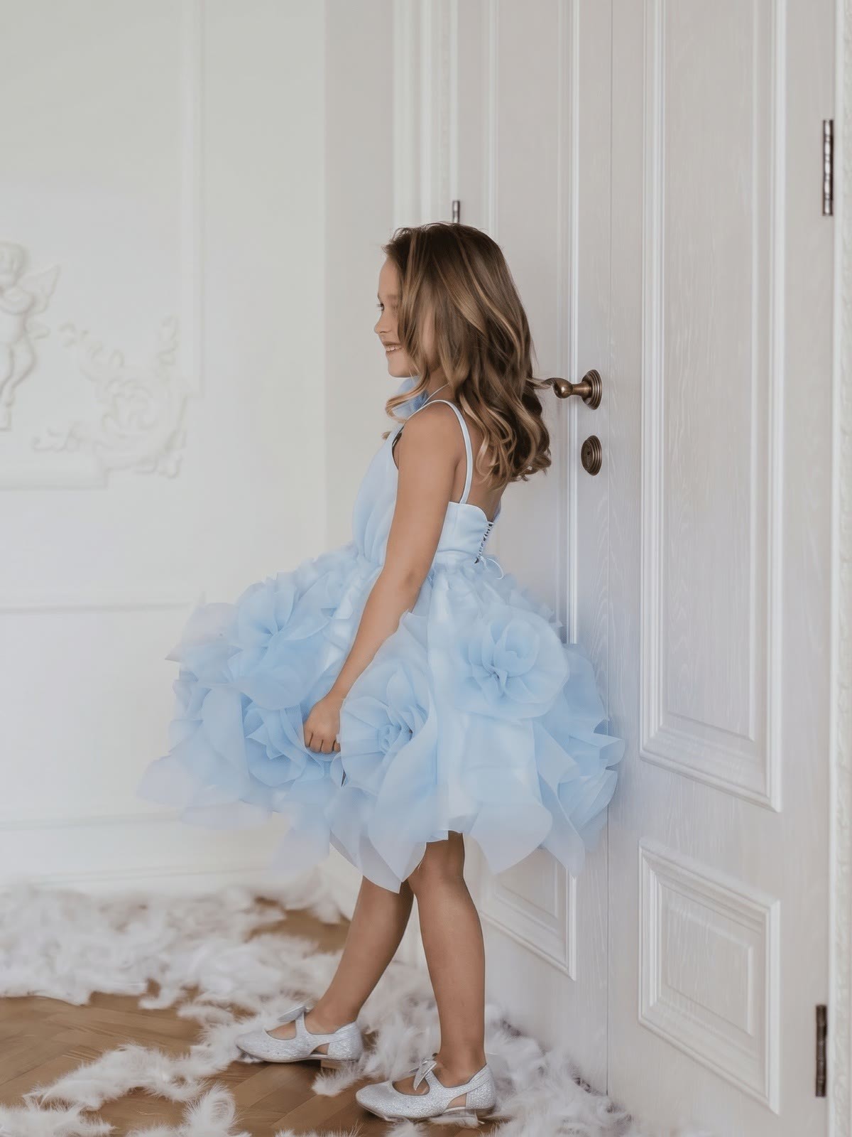 Organza Rosette Sleeveless Midi Dresses - image 3