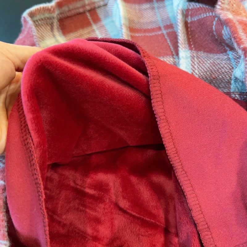 knitted & Woolen Plaid  Long sleeve Mid-long Two-piece set - image 3