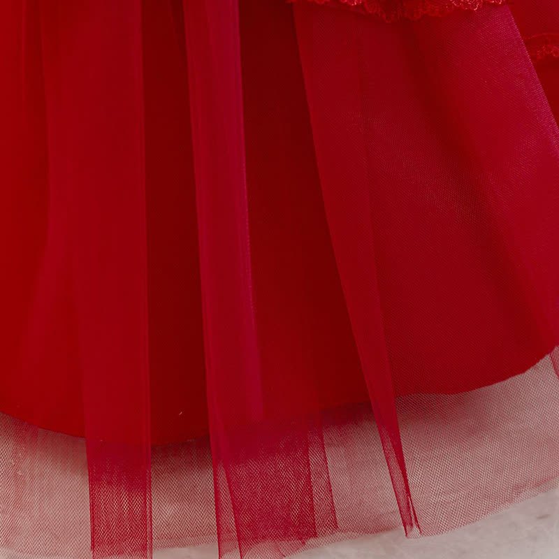 Mesh Rosette Asymmetric Sleeveless Midi Dresses - image 10