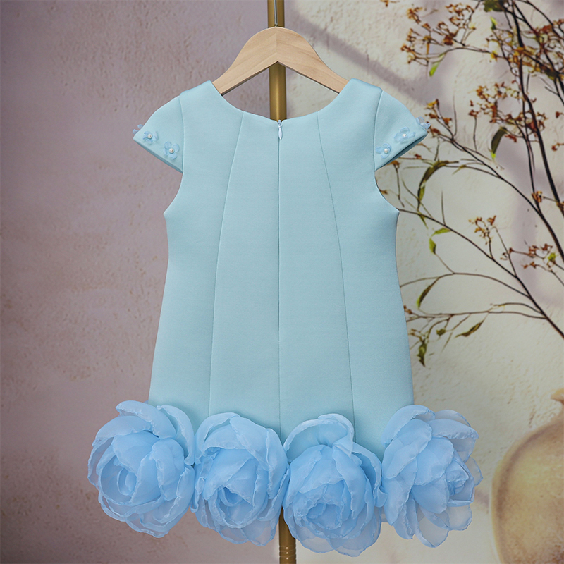 [Archive Sale] Scuba Knit Rosette Cap Sleeve Midi Dresses - image 3