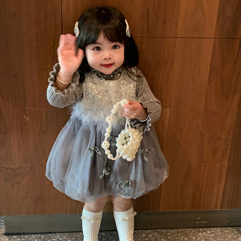 [Archive Sale] Mesh Bow Feather-trimmed Sleeveless Midi Dresses - image 5