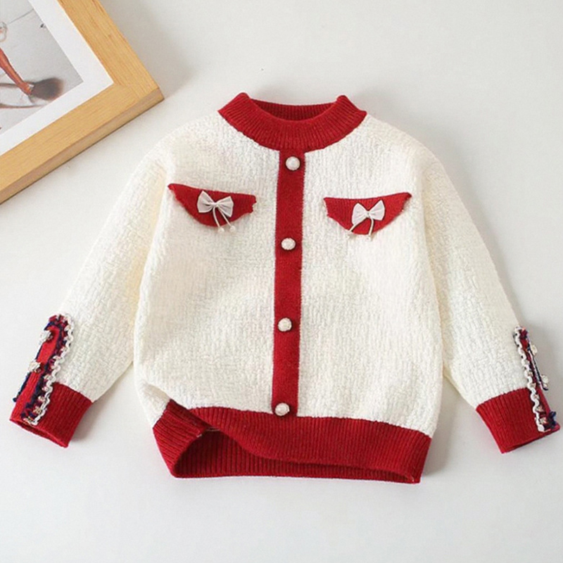 Acrylic Mesh Folds Binding Long Sleeve Regular Two-piece Set - White Top - 130cm - image 5