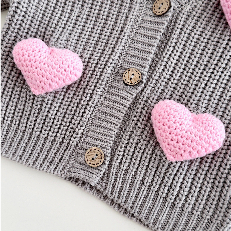 Knitwear Heart Long Sleeve Regular Outerwear - image 21