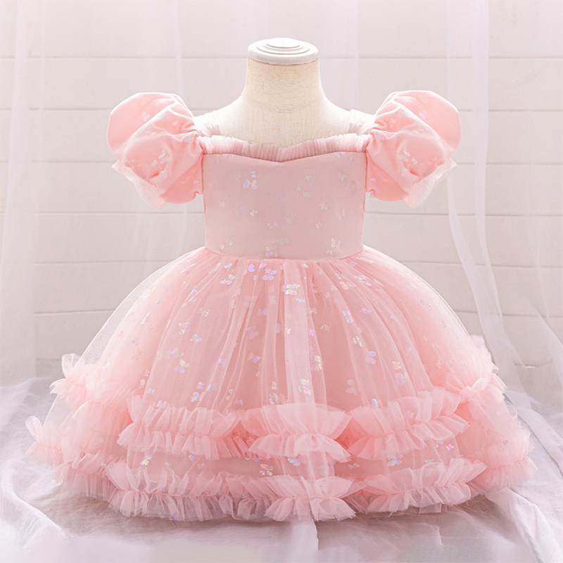 Mesh Bow Short Sleeve Midi Dresses - image 28