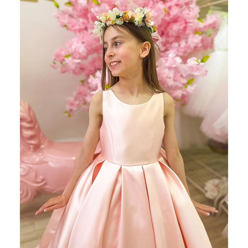 Satin Bow Sleeveless Maxi Dresses - image 2