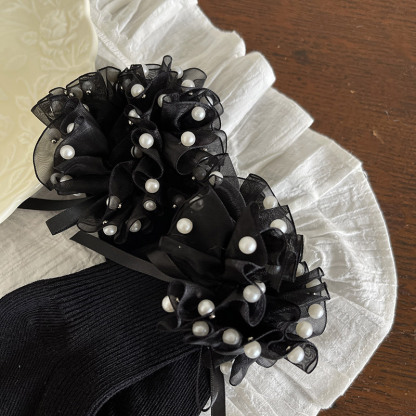 Polka Dots With Pearls Socks - image 6