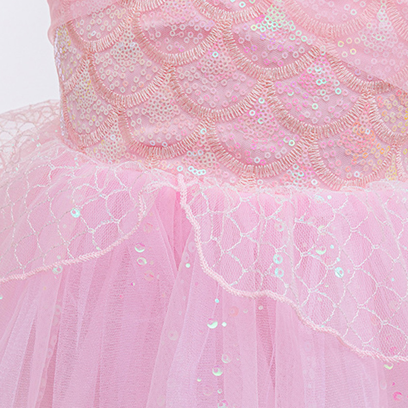 Mesh Sequins Sleeveless Mid-long Dresses - image 6