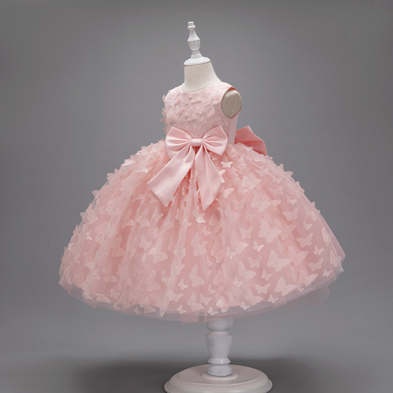 Mesh Bow Rosette Short Sleeve Mid-long Dresses - image 9