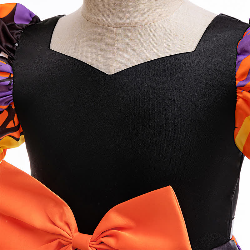 Satin Bow Short Sleeve Mid-long Dresses - image 4