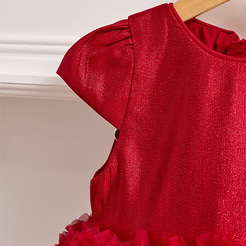 Twill & Mesh  Sleeveless Mid-long Dresses - image 38