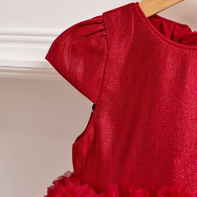 Twill & Mesh  Sleeveless Mid-long Dresses - image 38