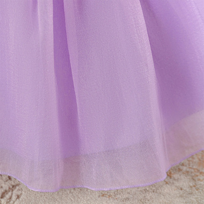 Organza Cotton-Blend Bow Ruched Short Sleeve Regular Dresses - image 15