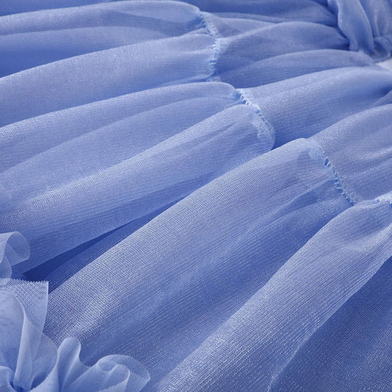 [Archive Sale] Mesh Folds Bow Long Sleeve Regular Dresses - image 7