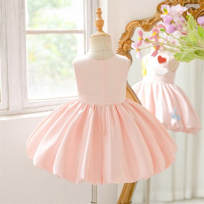 Satin Applique Sleeveless Midi Dresses - image 8