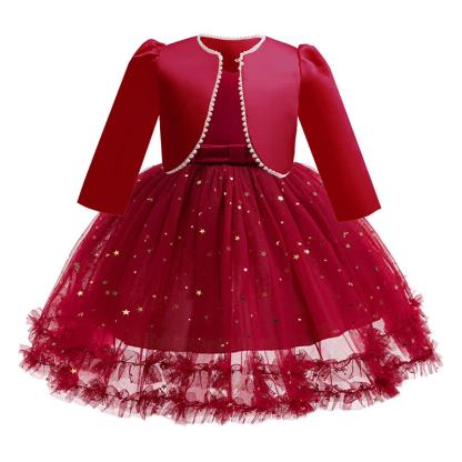 Silk Fabrics Bow Long Sleeve Midi Two-piece Set - image 3