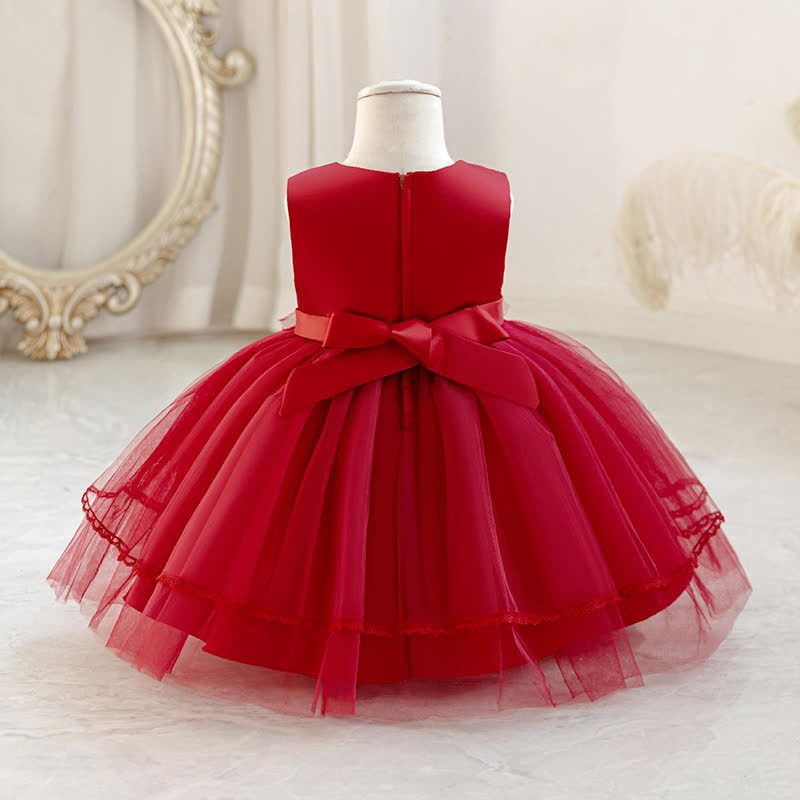 Mesh Rosette Asymmetric Sleeveless Midi Dresses - image 6