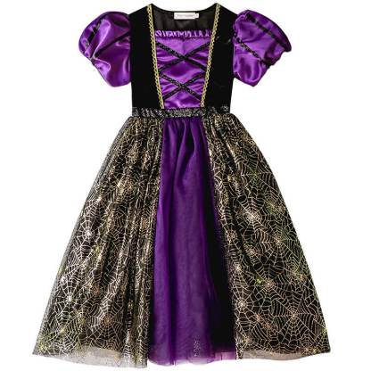 Satin Halloween Painting Maxi Dresses - image 19