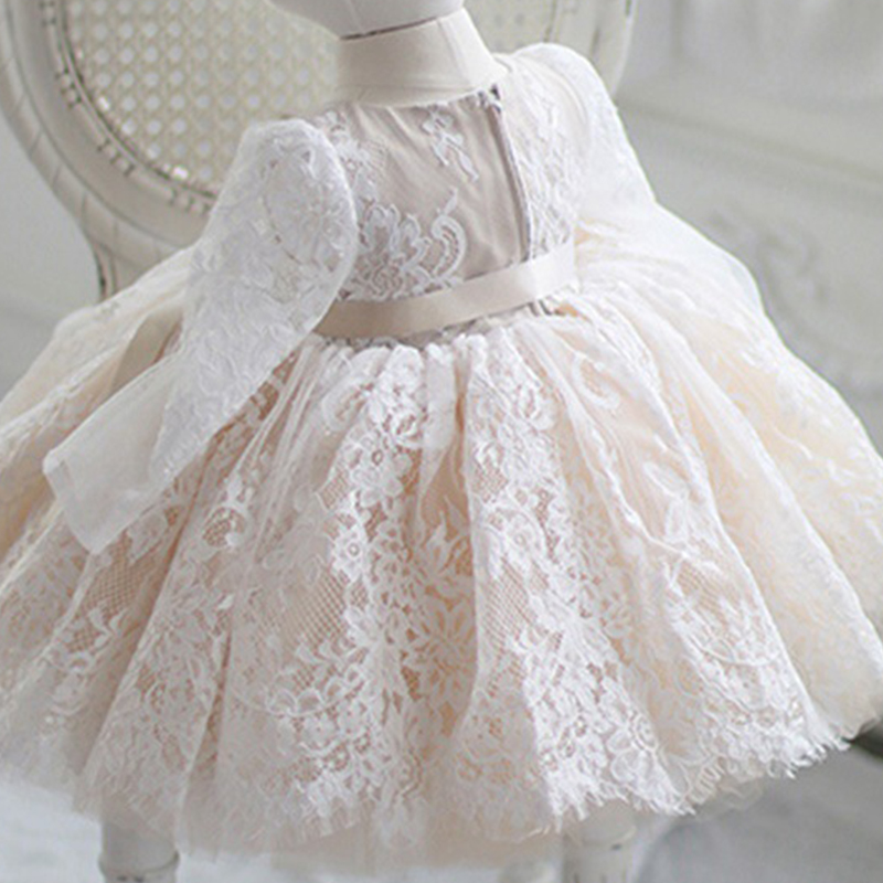 Lace Bow Long Sleeve Midi Dresses - image 7