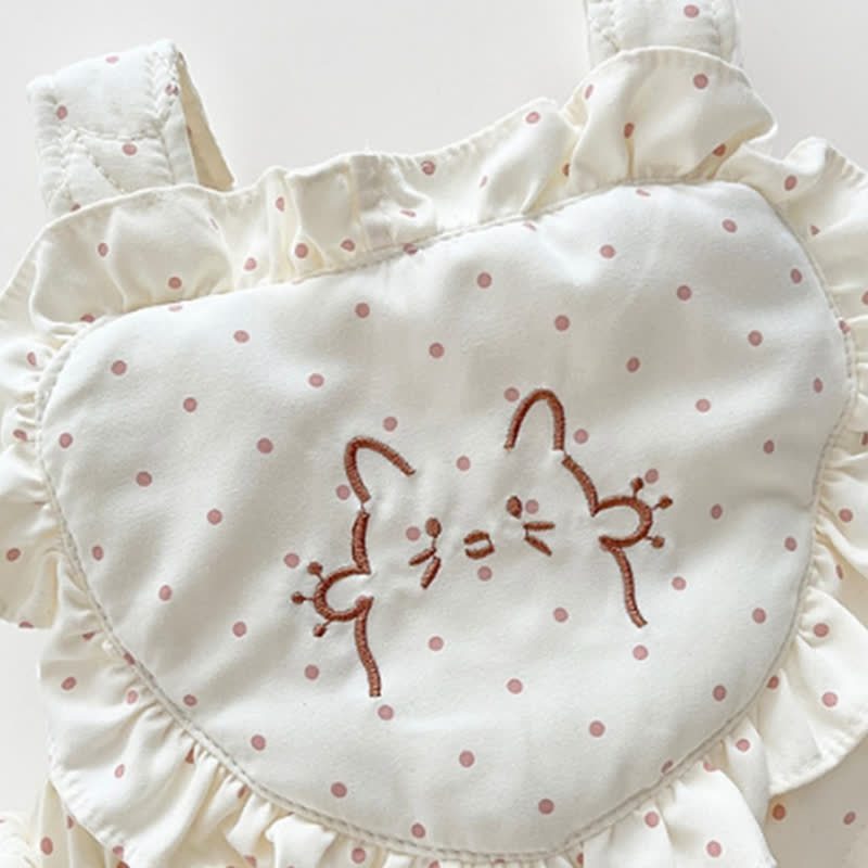 [Archive Sale] Cotton-blend Cat Polka Dots  Sleeveless Short Dresses - image 5