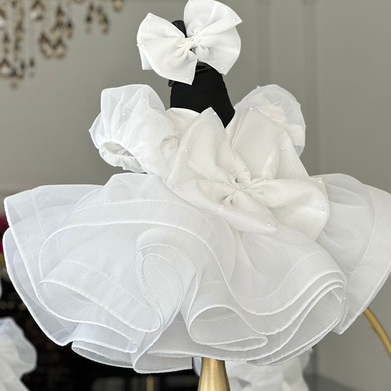 Organza Rosette Short Sleeve Midi Dresses - image 4