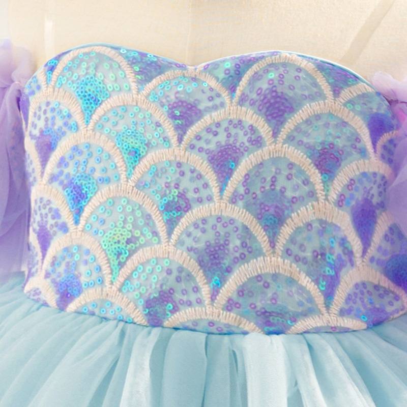 Mesh Tiered Short Sleeve Midi Dresses - image 5