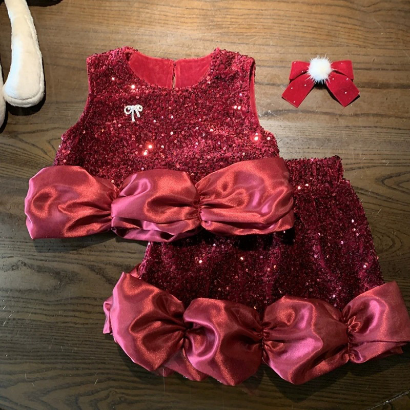 Sequins Fleece Sequins Sleeveless Regular Dresses - image 2